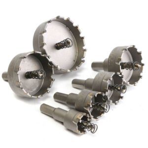 6pcs 22mm-65mm Stainless Steel Carbide Tip Metal Alloy Drill Bits Hole Saw Cutter Set
