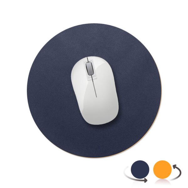 AtailorBird Mouse Pad Round/Square Leather Protective Desk Mat Waterproof Non-Slip Writing Double-side Use Gaming Mouse Pad for Office Home Type Square Color Blue & Yellow