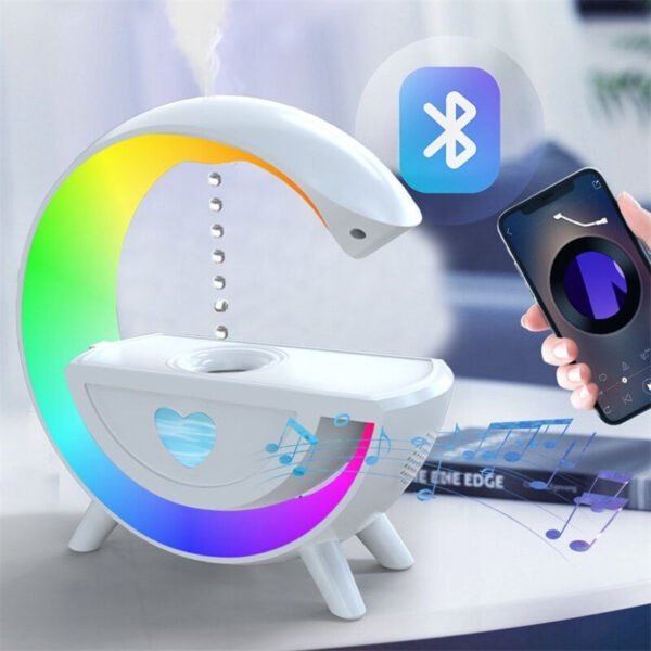 Anti Gravity Water Drop Humidifier LED Colorful Night Light Built-in Bluetooth Speaker Humidifier Diffuser Aroma Essential Oil