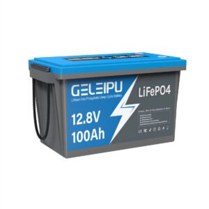 [EU Direct] GELEIPU 12V 12.8V 100Ah LiFePO4 Battery, 1280Wh Rechargeable Lithium Battery Built-in 100A BMS, with 4000-15000 Cycles, Perfect for Trolling Motor Solar System