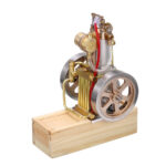 Eachine ETX Hit & Miss Gas Vertical Engine Stirling Engine Model Upgraded Version Water Cooling Cycle Engine Collection Color Silver