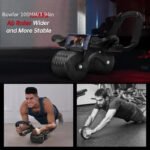 KALOAD Elbow Support Automatic Rebound Abdominal Wheel Core Muscle Ab Trainer Fitness Exercise Roller Wheel Color Black