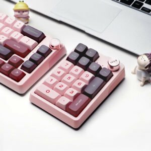 KZZI K20 19 Keys Tri-mode Wireless Mechanical Keypad with Knob Hot Swappable RGB Gaming Keyboard 2.4G/bluetooth/Wired Number Pad for PC Computer Color Purple