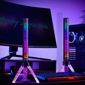 RGB Light Bar Music Sync Pickup Rhythm Lamp APP Control Voice Activated Atmosphere Light Bar for Car Gaming Room Type Plug-in Type