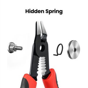 [EU/US Direct]KAIWEETS KWS-102 6-inch Flush Plier 2 in 1 Multifunction Wire Cutter Stripper 10-20 AWG Heat-Treated Carbon Steel Ergonomic Handle Best for Tight Spaces Color Black