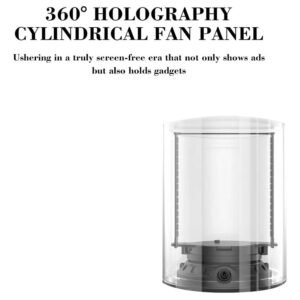 3D Hologram Projector Fan 360 Degree Viewing Angle Cylindrica Screen Advertising Display Machine LED Light Beads WIFI Control