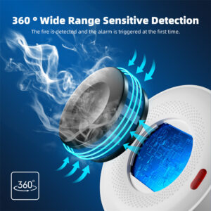 A500 433MHz Smoke Detector Wireless Fire Security Protection Alarm APP Remote Push Control Sensor Fire Precaution Device for Home Security
