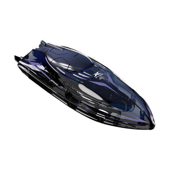 YTRC 802 RC Boat 2.4G Stunt 360 Rolling with LED Lights 5CH RC Boat High Speed Speedboat Waterproof 20km/h Electric Racing Vehicles Models Lakes Pools Remote Control Toys Color Black