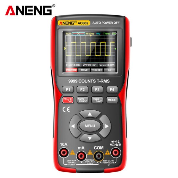 ANENG AOS02 9999 Counts Digital Professional Oscilloscope Multimeter 48M/S 10MHZ PC Waveform Data Storage True RMS Tranistor