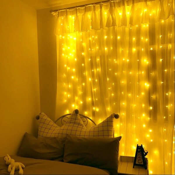 10M 100LED White Warm White Colorful Yellow Blue Window Curtain String Holiday Light Christmas Decor Color. Blue