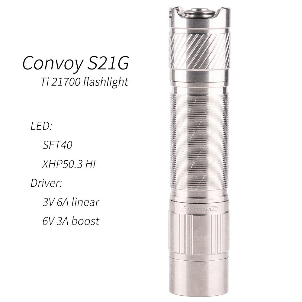 e712070c-021d-4e2d-82d0-9a633997d891.jpg Convoy S21G Ti SFT40 / HP50.3 HI LED 12 Groups Modes Powerful LED Flashlight 21700 Battery Type-C Charging Port Torch For Camping Hiking Fishing Design 6500K Design For Outdoor XHP50.3 HI R70
