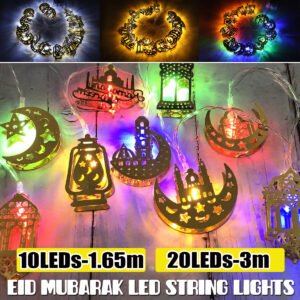 1.65M 3M Ramadan Eid LED Fairy String Light Battery Powered Moroccan Party Hanging Decorative Lamp Light Color Pure White LED Quantity 10LED