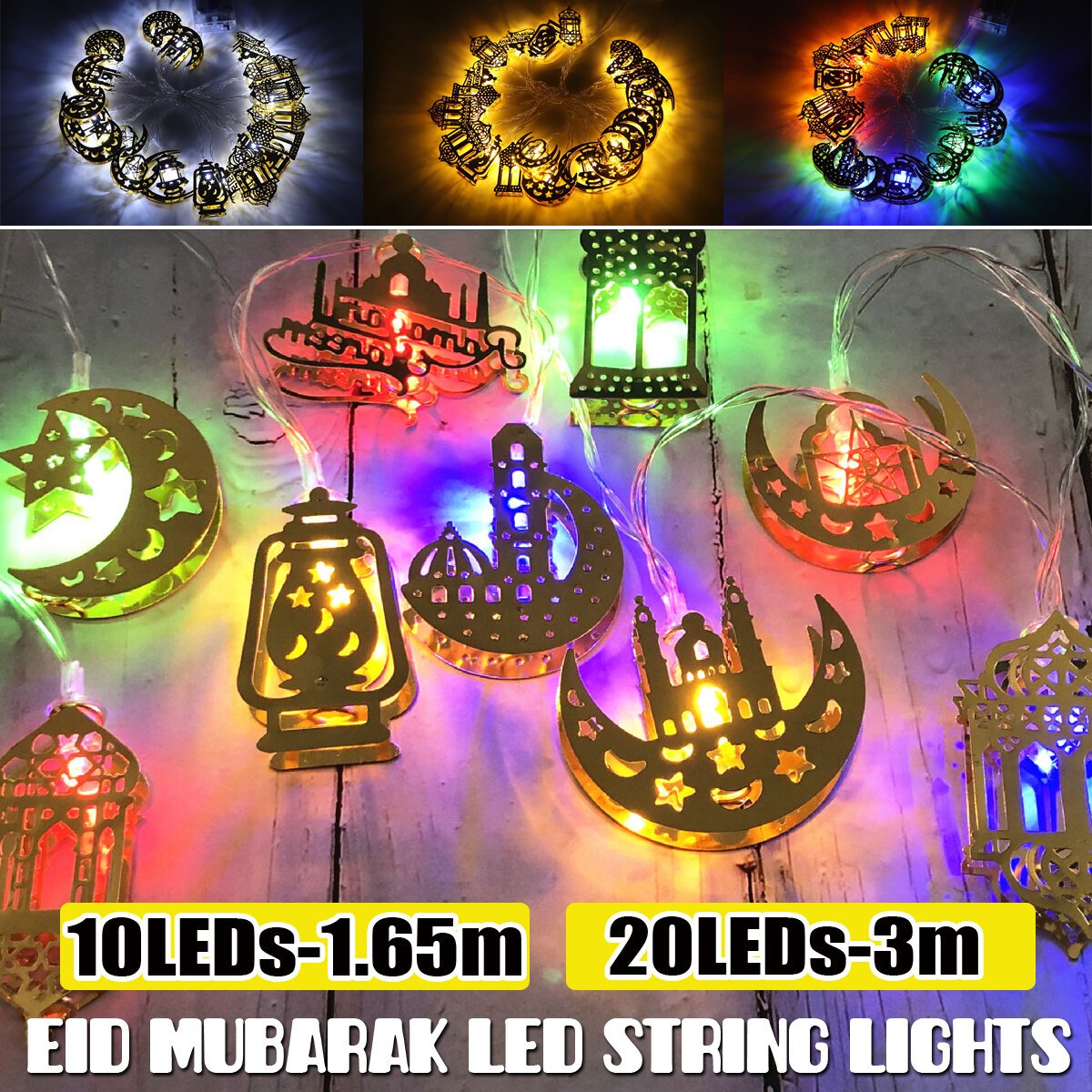 ea1a4c6e-a223-41d9-aa12-453fbb968ccb.jpg 1.65M 3M Ramadan Eid LED Fairy String Light Battery Powered Moroccan Party Hanging Decorative Lamp Light Color Pure White LED Quantity 10LED