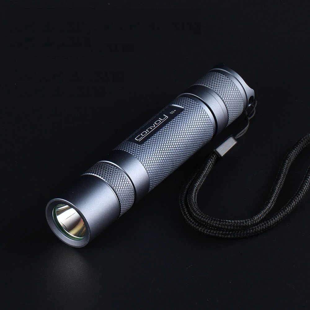 ebb08f68-4a82-4242-845d-9d755f8469ea.jpg Convoy S2+ SFT40 1240LM 4 Modes/12-Group Modes 18650 Flashlight Smooth Reflector Long Range LED Torch Design For Outdoor 4 Modes Basic UI Color Black