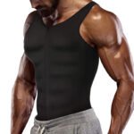 TENGOO Men Body Shaper Belt Compression Shirt Vest Corset Loss Undershirts Waist Fitness Training Clothes Size L
