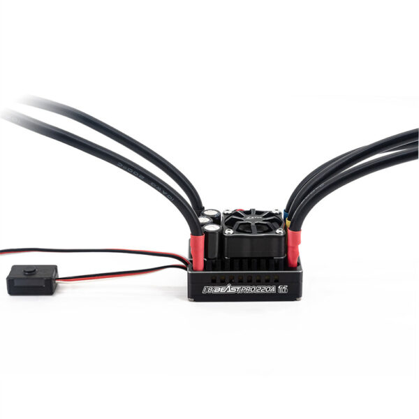 ZTW 32-Bit Beast PRO 220A ESC G2 Turbo 6V/7.4V BEC 10A Brushless Speed Controller for 1/8 RC Racng Car Off-road On-road Vehicles Model Parts NO. 1