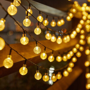 9.5m 50LED Solar String Lights Patio Yard Garden Wedding Party Decoration Waterproof Outdoor Decorative Lights Light Color Warm Light