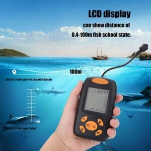 100m Portable Sonar Fish Finders 45 Degrees Wireless Echo Sensor Fisherman Detector for Ocean Sea Fishing Tool Helper