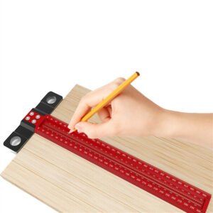 T Ruler Woodworking Scriber 200/300cm Parallel/Vertical Line Drawing Tool with T-Shaped Hole Marking Ruler Type TS-200