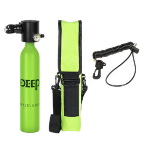 [EU Direct] DIDEEP 0.5L Diving Oxygen Cylinder Equipment Oxygen Tank Underwater Breather Diving Scuba Bottle Color Black