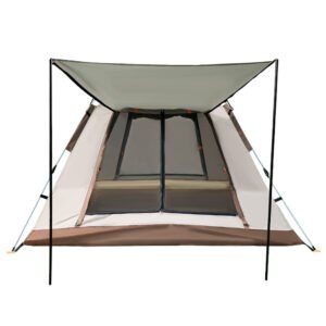 [EU Direct] Outdoor Travel Camping Tent 2-4 Person Automatic Quick-Opening Tent Portable Rainproof Sunshine-Proof Tent Fishing Hiking Sunshine Shelter Color Blue+green